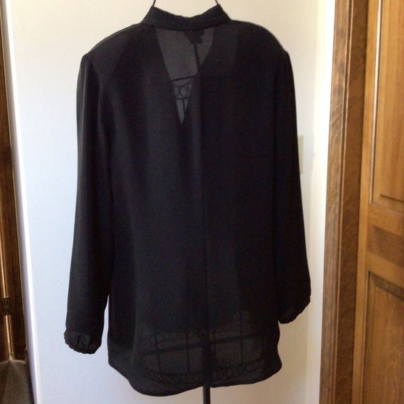 Theory black silk V neck Tunic/Blouse, Medium - Picture 5 of 8